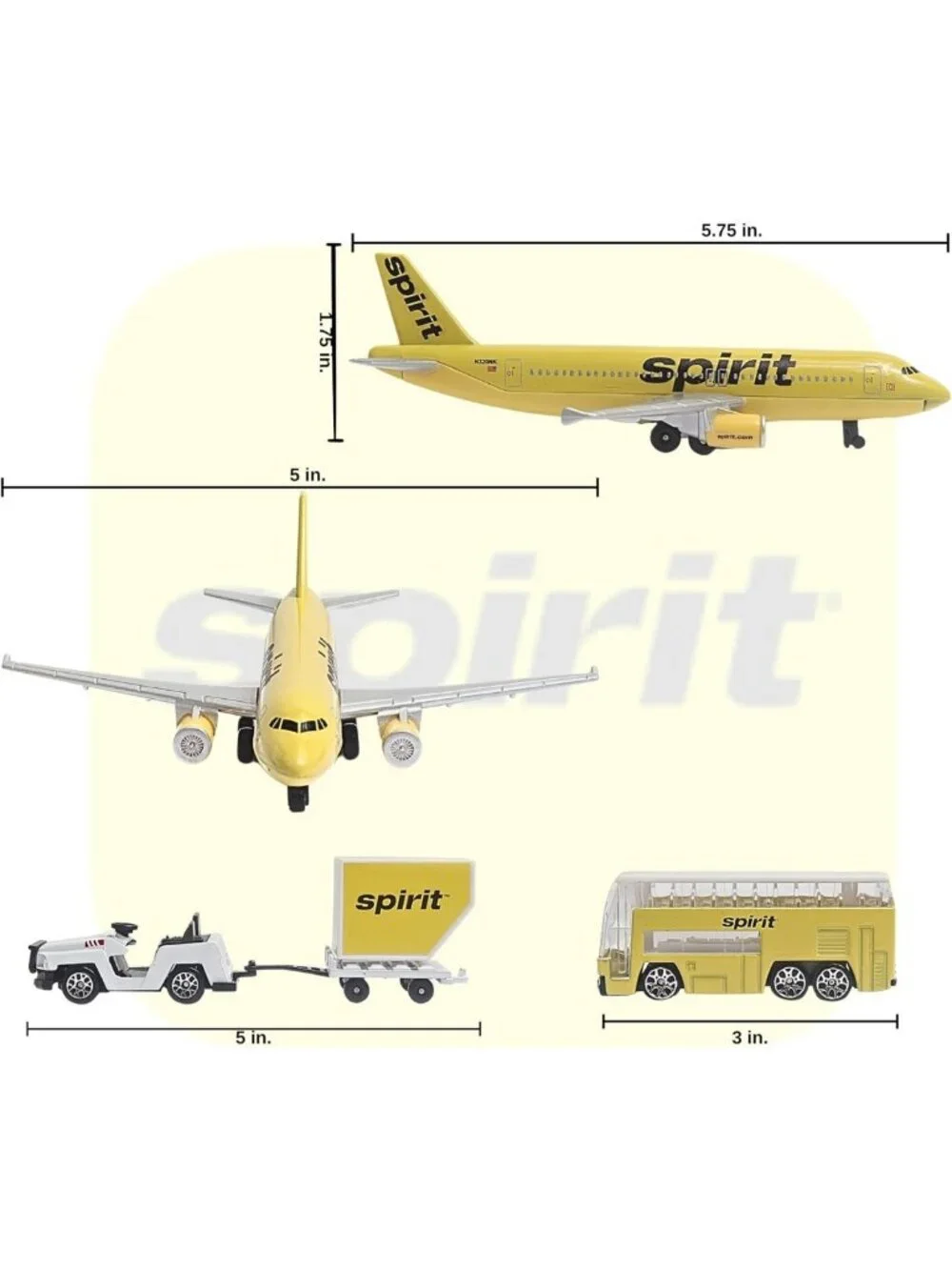 Airport Playset with Die-Cast Airplane, Cars & Transport Toys for Kids 3